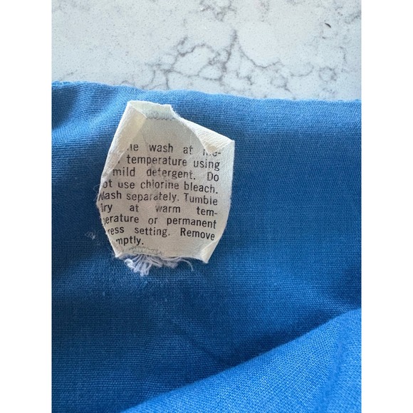 Blue Corduroy Shortall Overalls Wishing Well Applique Gingham Trim Kids - Picture 3 of 7